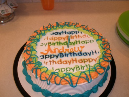Andrew's birthday cake